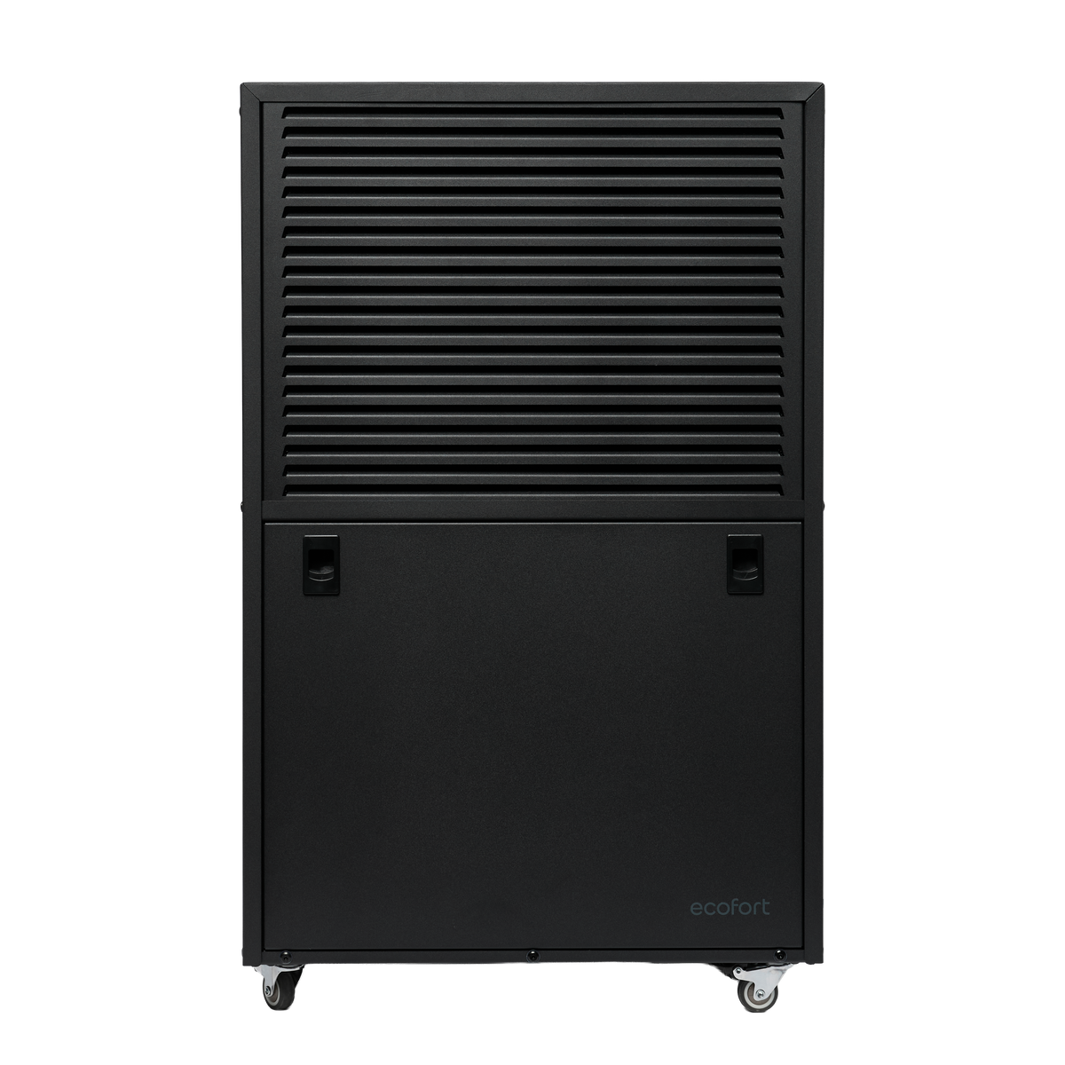 ecodry Neptun XP Black Frontansicht mit Lufteinlass und Wassertank