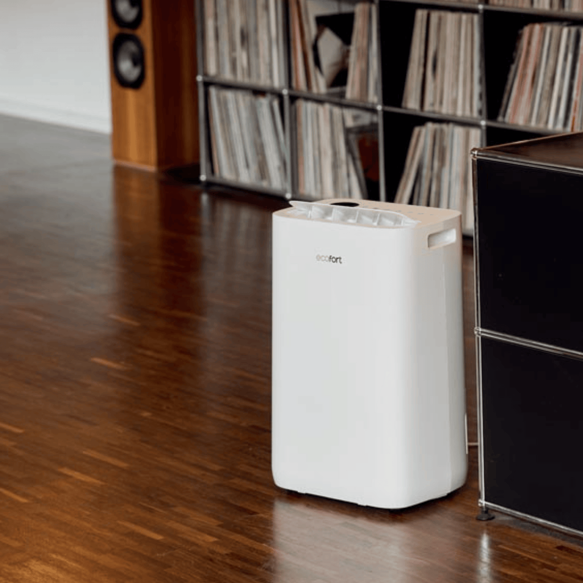 ecoQ DryAir 25L Complete Luftentfeuchter mit 4 Betriebsstufen, Hygrostat und Kindersicherung.