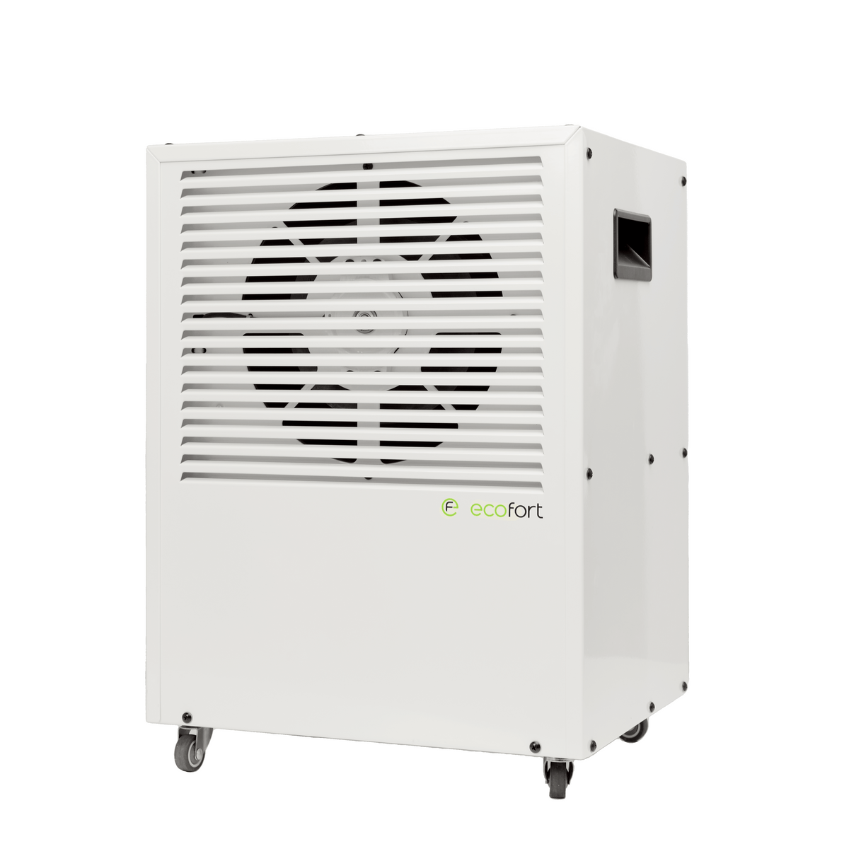 Stabilisiere das Kellerklima mit Stil: Der ecodry CaveMaster Oyster White überzeugt durch Design, Effizienz und konstante Entfeuchtung.