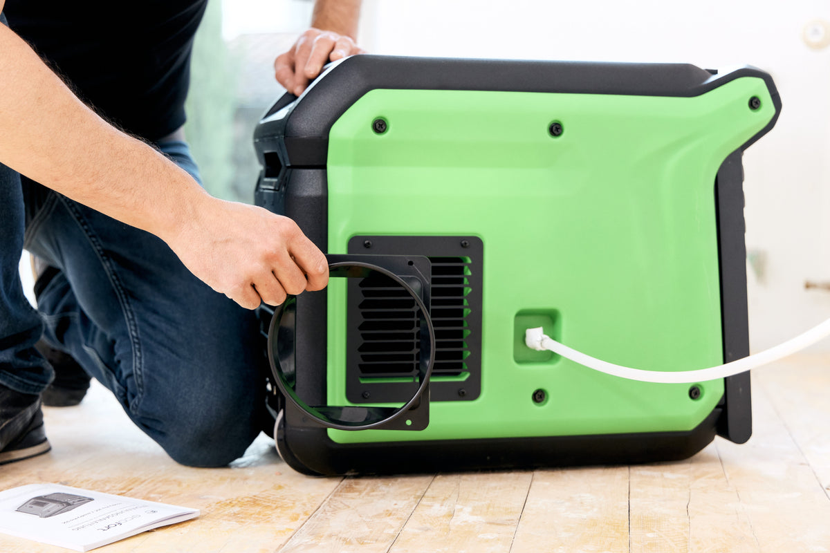 ecodry Pro 35C Bautrockner mit integrierter Pumpe und Hygrostat, handlich, robust und effizient.
