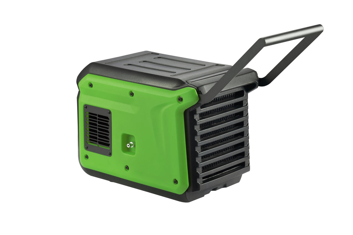 ecodry Pro 35C: ultra-kompakter Bautrockner mit Hygrostat und integrierter Pumpe für effektive Luftentfeuchtung.