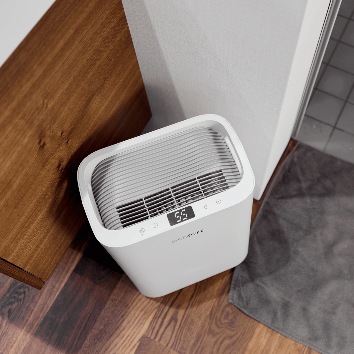 ecoQ DryAir 13L: Der leise Luftentfeuchter mit grosser Wirkung – effizient für Räume bis 30 m², bei minimalem Energieverbrauch.