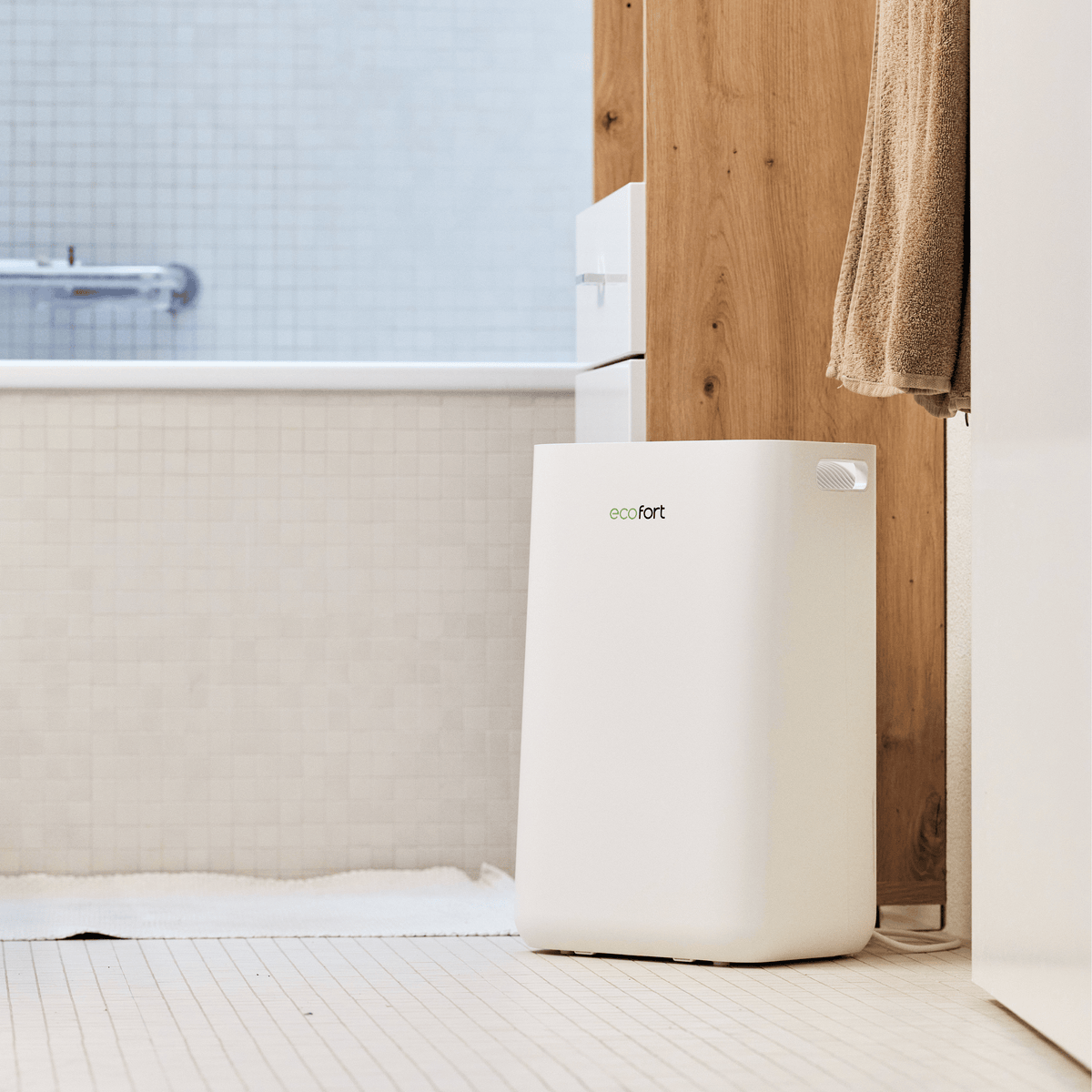 ecoQ DryAir 13L Energy Saver – der perfekte Luftentfeuchter für 30 m². Flüsterleise, energieeffizient und einfach zu bedienen.