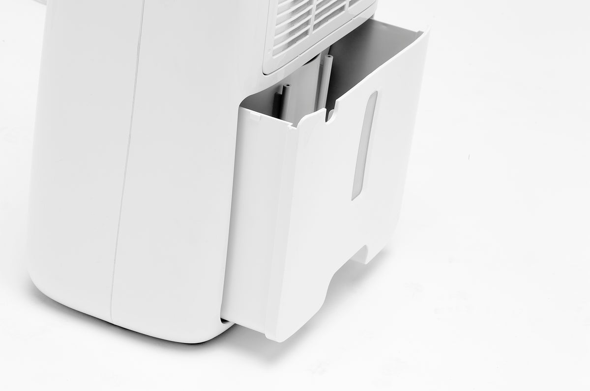 ecoQ DryAir 20L Luftentfeuchter mit Hygrostat für effektive Entfeuchtung bis 20l/24h, ideal für 50 m² Räume.