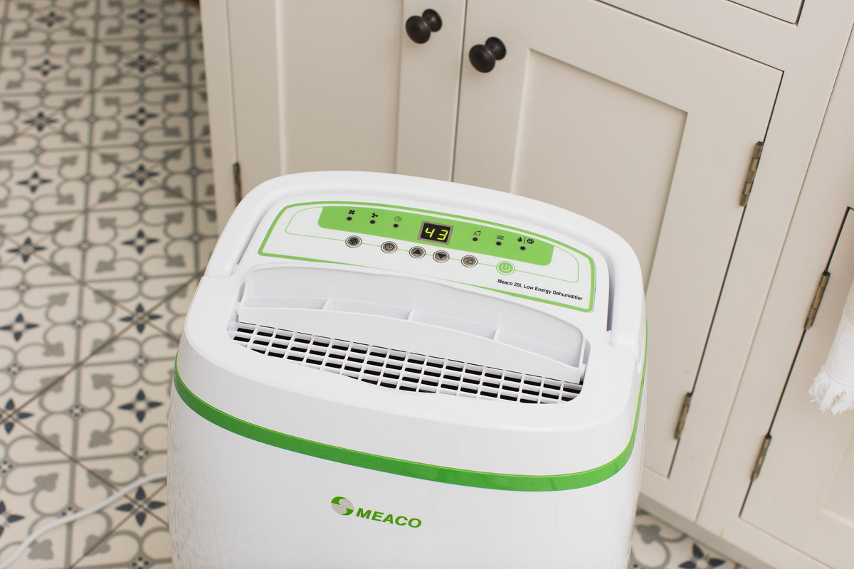 Meaco 20L Low Energy Luftentfeuchter mit 2 Betriebsstufen und Hygrostat, ideal für Räume bis 50 m².