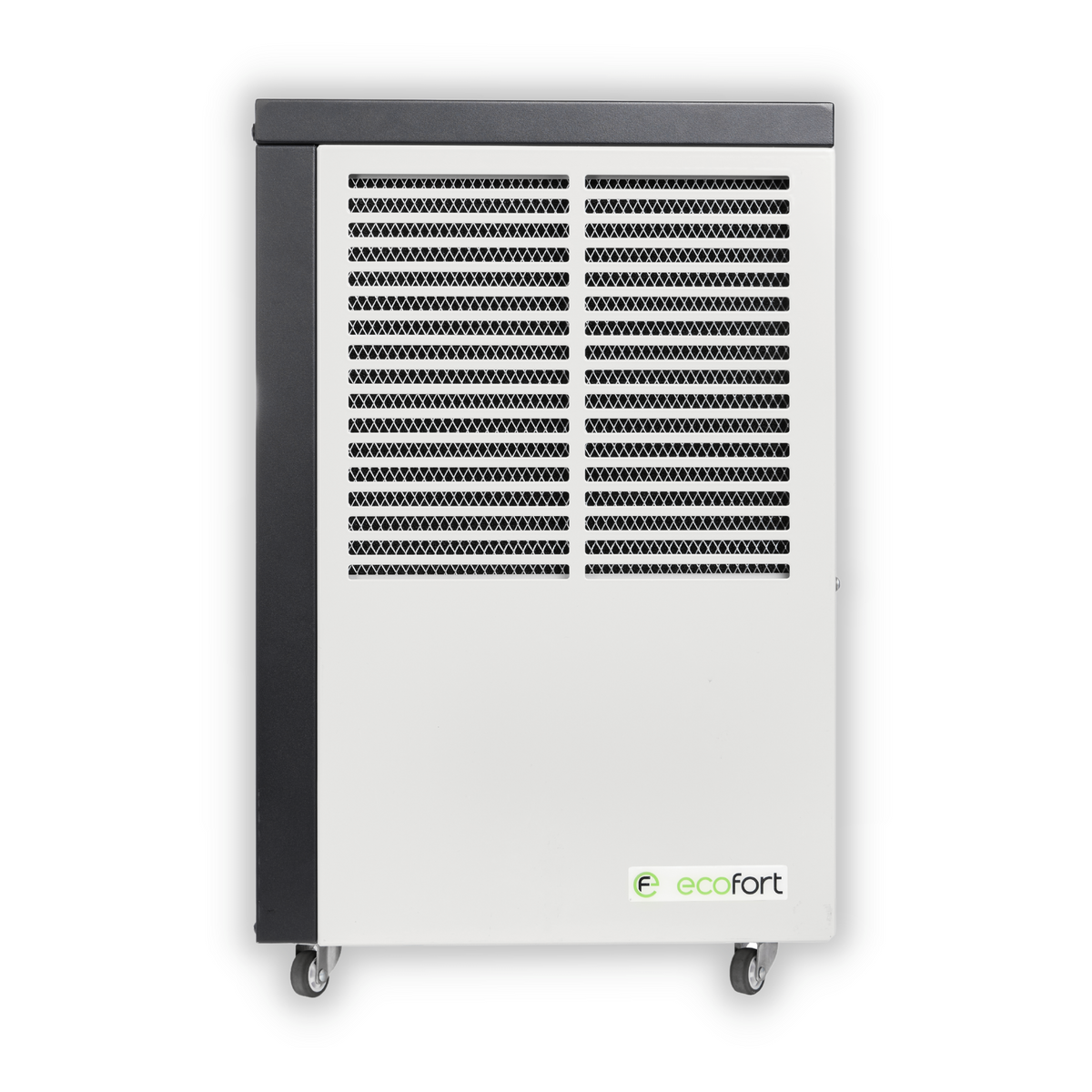 ecodry Neptun Luftentfeuchter in Creamy White für Räume bis 20 m², mobil mit Hygrostat-Steuerung.