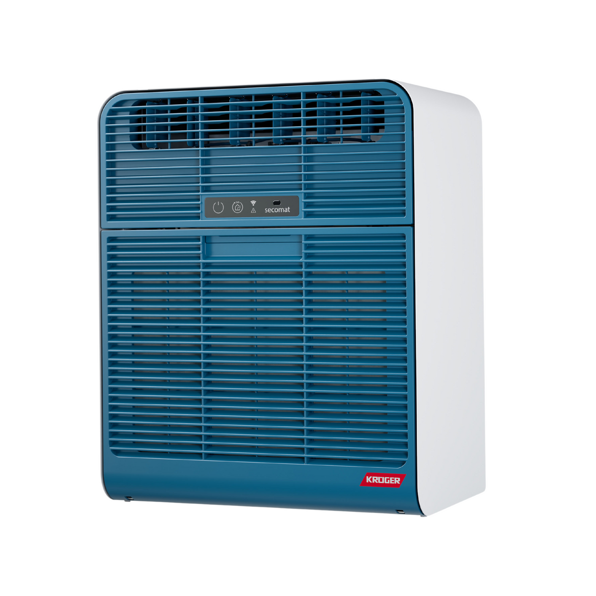 Krüger Secomat 6 in Azurblau: Leistungsstarker Wäschetrockner mit Energieeffizienz A, leiser Betrieb und App-Bedienung – perfekt für Mehrfamilienhäuser.