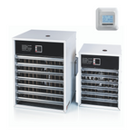 Veab ENV-L 3 kW Elektro-Heizlüfter mit Wandmontage, IP44, für feuchte Räume, ausgestattet mit externem Thermostat.