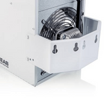 Veab ENV-L 9 kW Elektro-Heizlüfter mit Wandhalterung, für trockene und feuchte Räume geeignet.