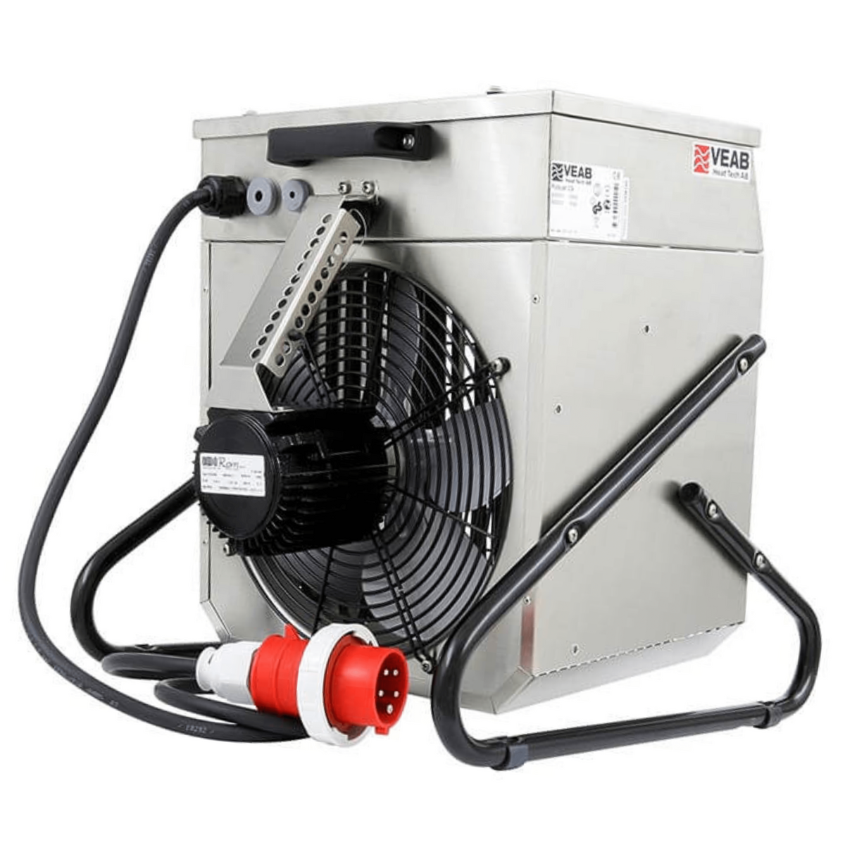 Veab Robust H9 Hochtemperatur Heizlüfter aus Edelstahl, spritzwassergeschützt, ideal für Schädlingsbekämpfung.