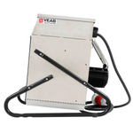 Veab Robust H9 Hochtemperatur Heizlüfter aus Edelstahl, wandmontierbar, IPX4 Schutz für Hitzebelastung bis 70°C.